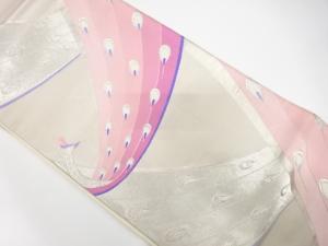 アンティーク　孔雀模様織り出し袋帯（材料）